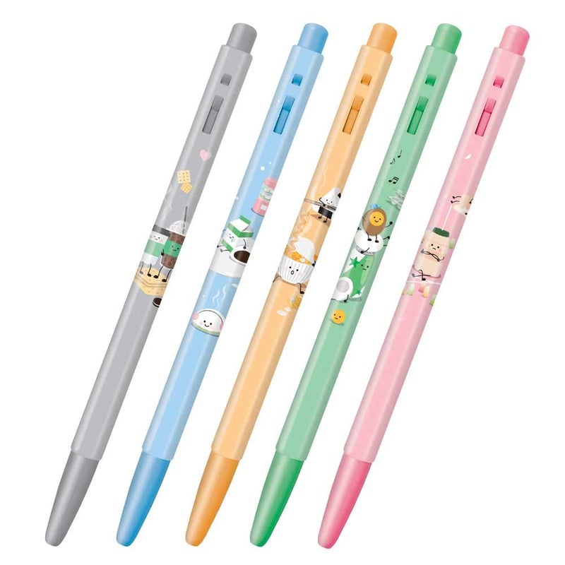 MONAMI 153 Yummy Ballpoint pens 0.5mm 5 Body colors Ink 5 colors - Image 1